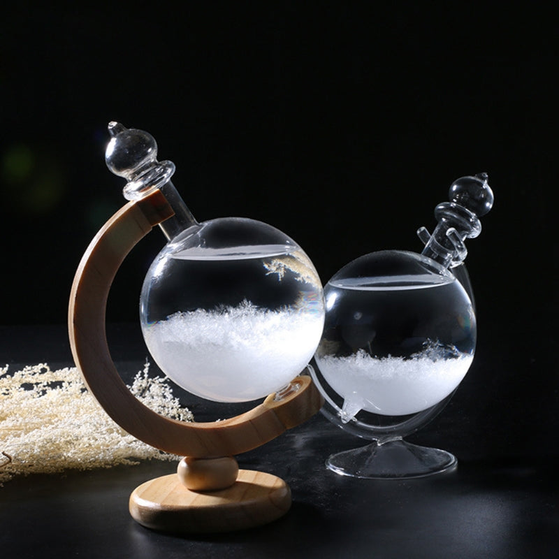 Wooden Weather Forecast Crystal Glass - Image 0