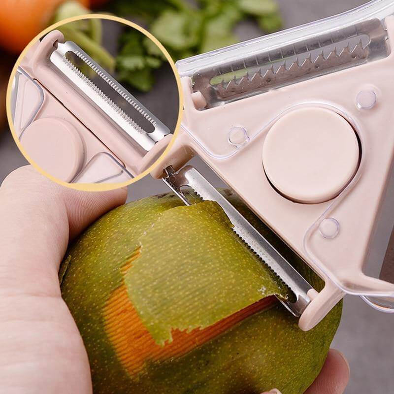 3in1 Rotating Stainless Steel Fruit Vegetable Peeler - Image 1