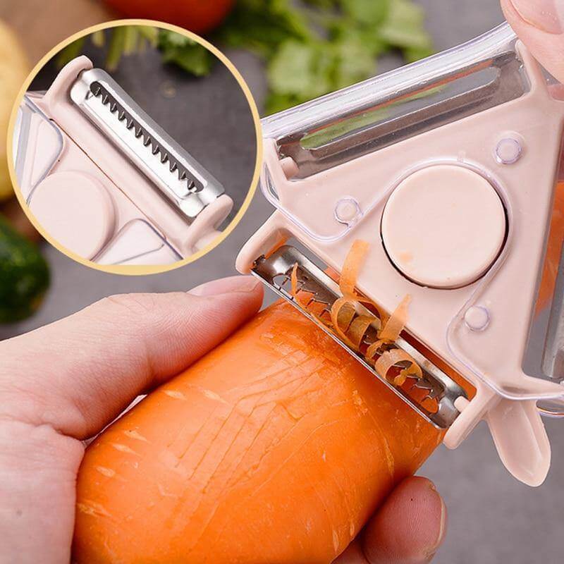 3in1 Rotating Stainless Steel Fruit Vegetable Peeler - Image 7