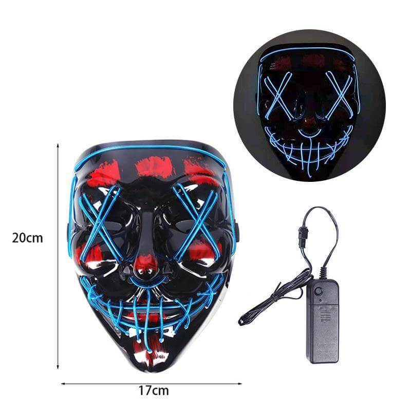 Neon Horror LED Party Halloween Mask - Image 2