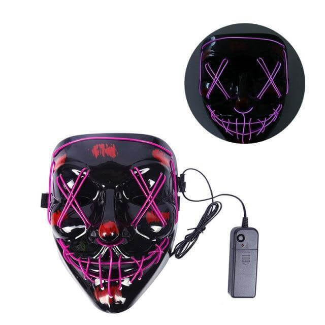 Neon Horror LED Party Halloween Mask - Image 17