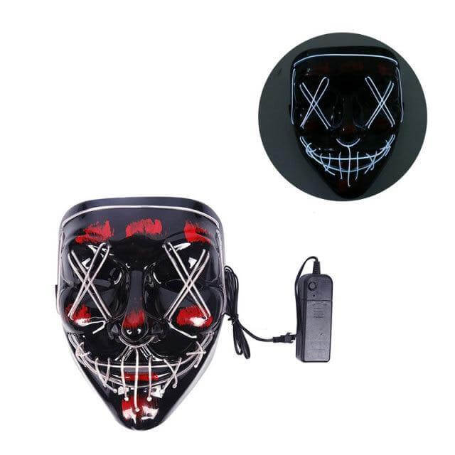Neon Horror LED Party Halloween Mask - Image 7