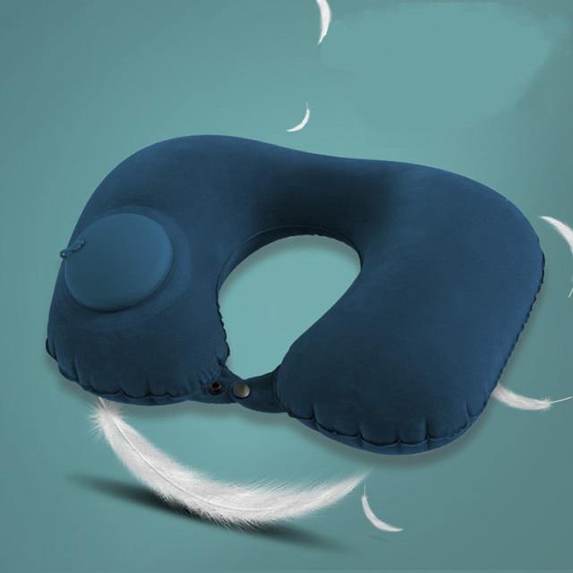 Inflatable Portable Comfy Travel Neck Pillow - Image 15