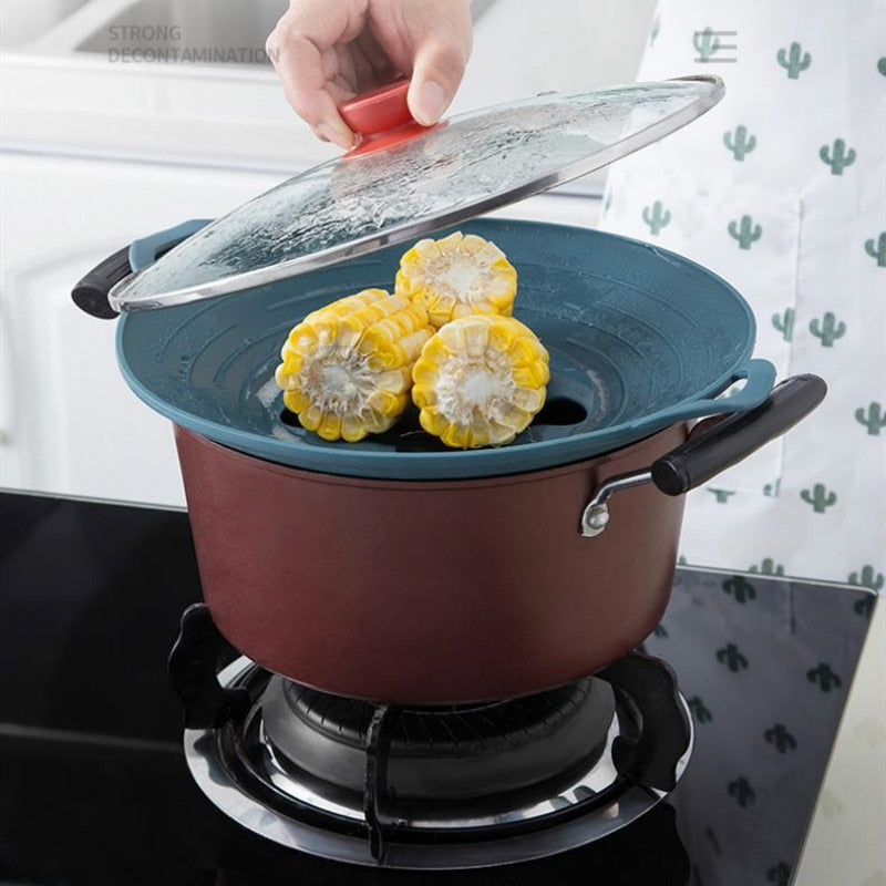 No Spill Anti Overflow Pot Cooking Lid - Image 1