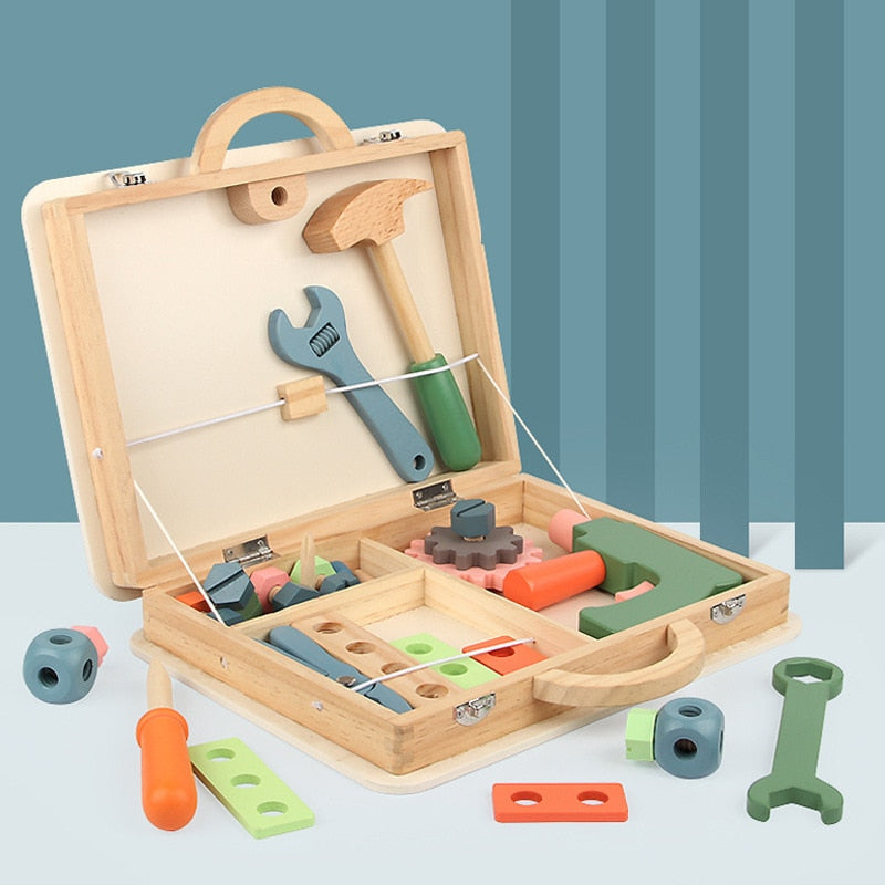 Educational Wooden Workshop Tool Toy Set - Image 0