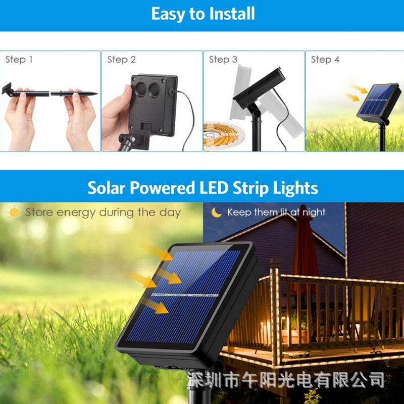 Solar Powered Garden LED Strip Light - Image 1