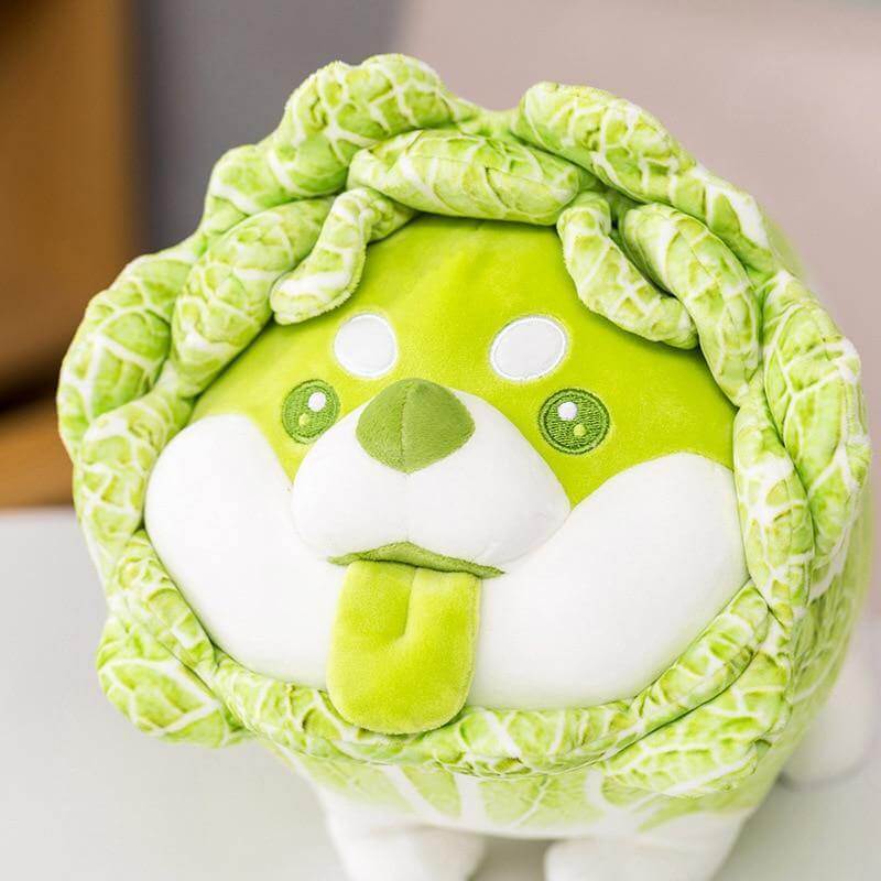 Cute Vegetable Cabbage Stuffed Dog Pillow - Image 3