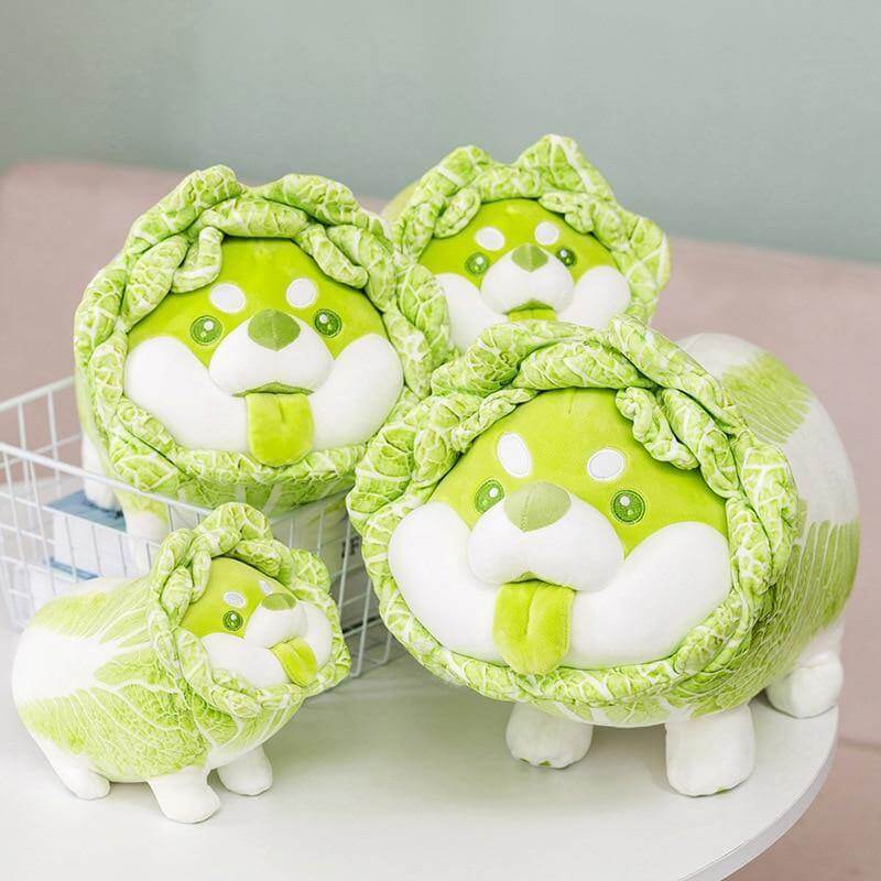 Cute Vegetable Cabbage Stuffed Dog Pillow - Image 2