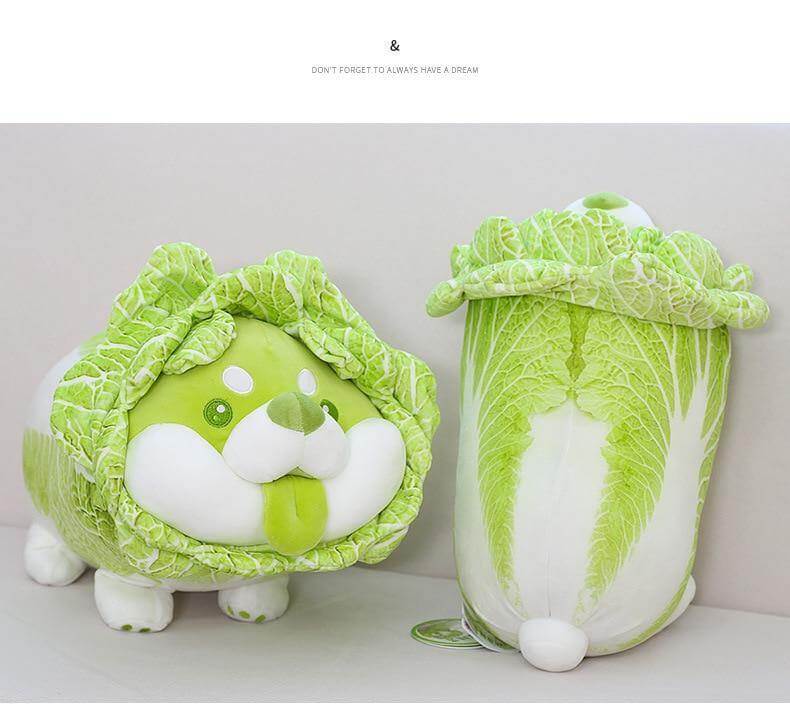 Cute Vegetable Cabbage Stuffed Dog Pillow - Image 4