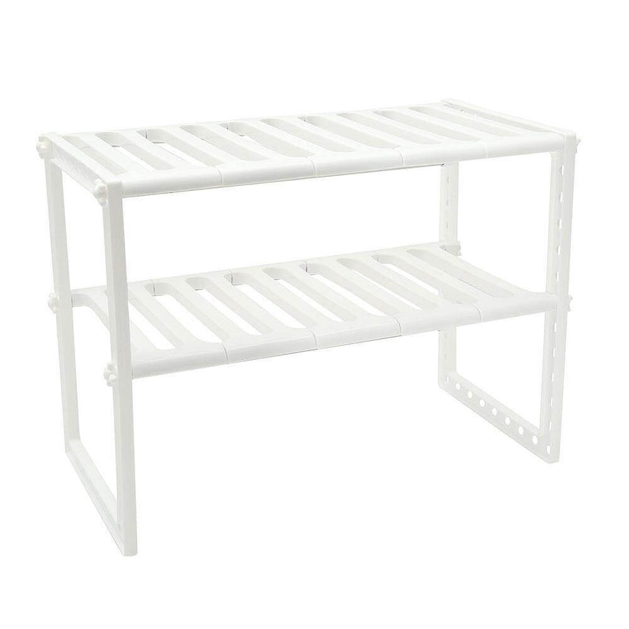 Adjustable Double Layer Kitchen Dish Storage Rack - Image 14
