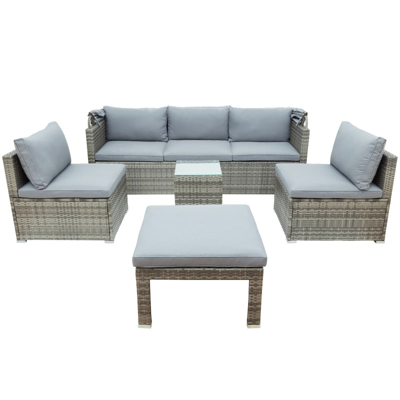 Sectional Canopy Daybed Outdoor Furniture Set - Image 14