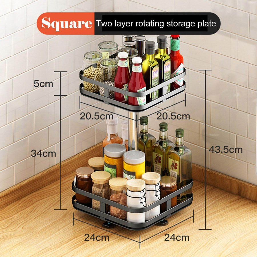 360 Rotating Kitchen Spice Storage Rack - Image 2