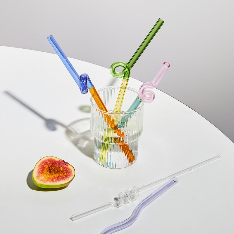 Colorful Environment Friendly Reusable Glass Straw - Image 15