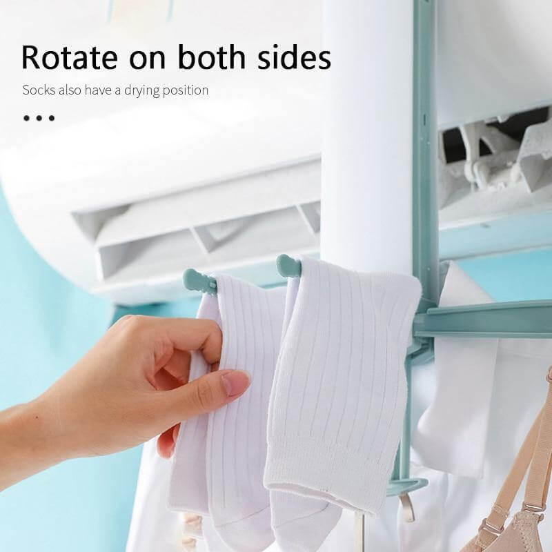 Foldable Air Conditioning Drying Hanger Rack - Image 5