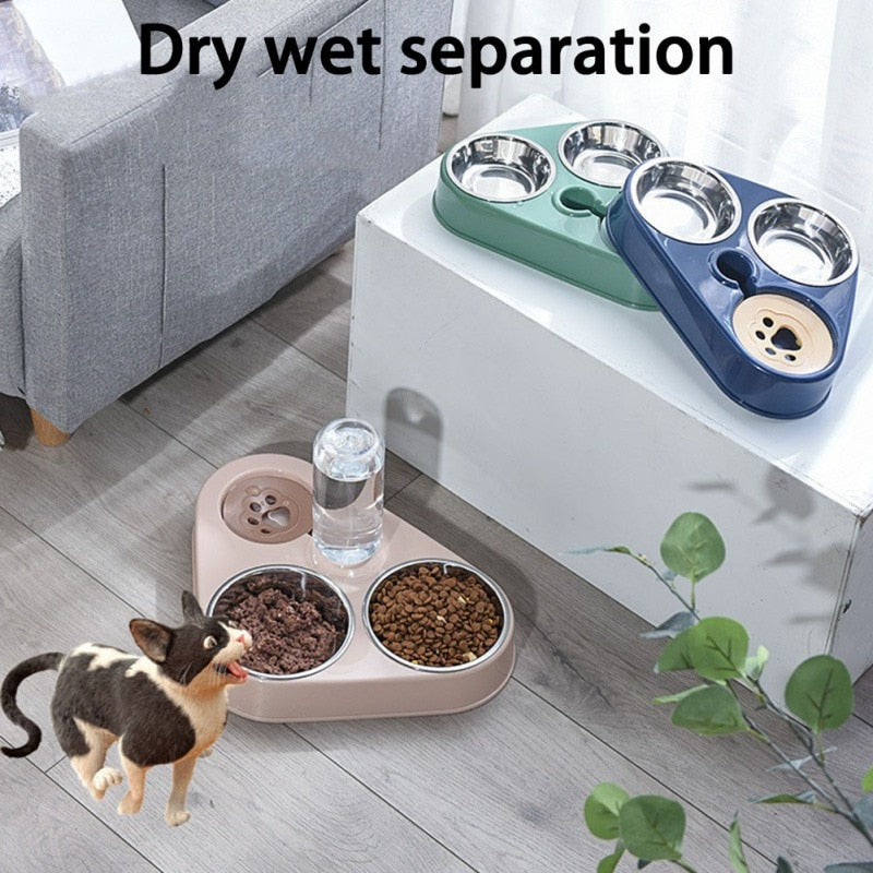 3in1 Stainless Steel Pet Food Bowl - Image 1