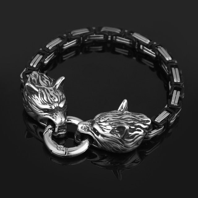 Nordic Vikings Wolf Men Bracelet - Image 1
