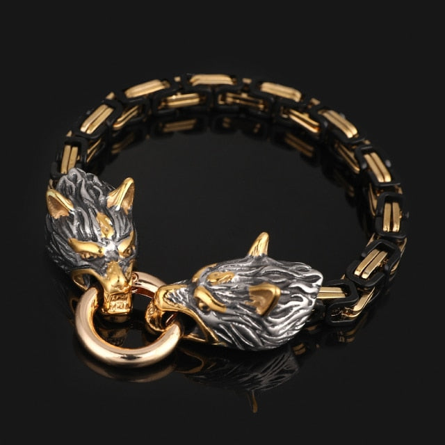Nordic Vikings Wolf Men Bracelet - Image 4