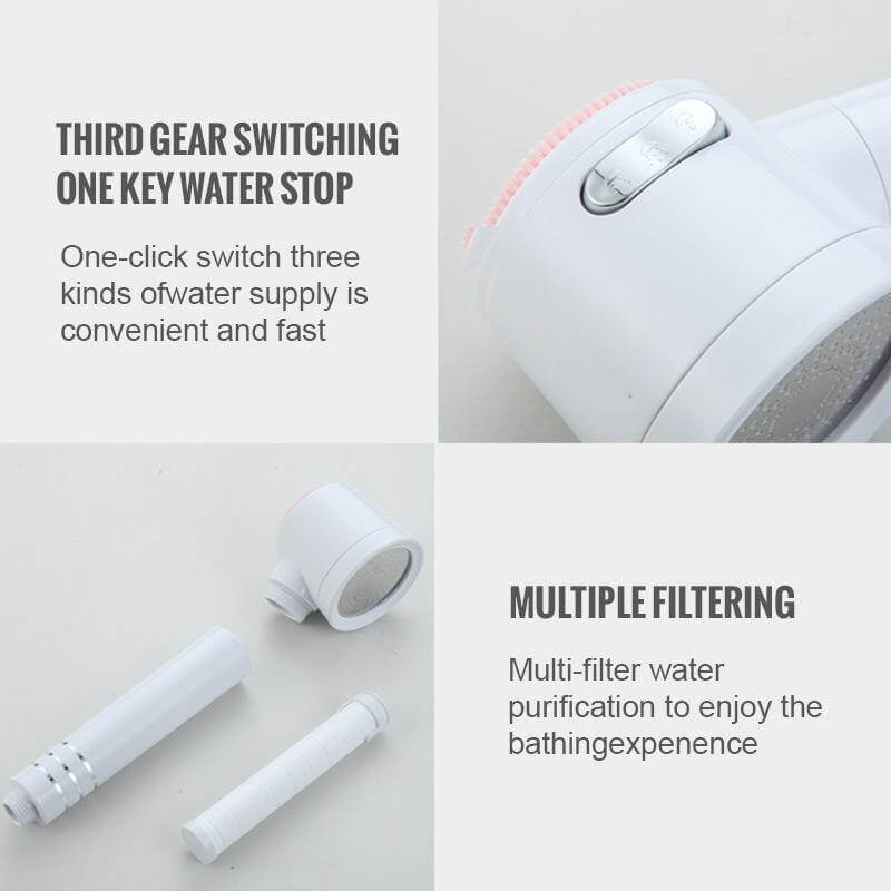 High-pressure Back Rubber Shower Head - Image 5