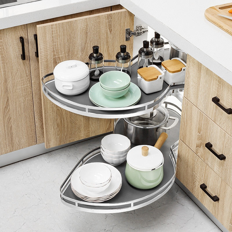 Stainless Steel Flying Corner Kitchen Cabinet - Image 4