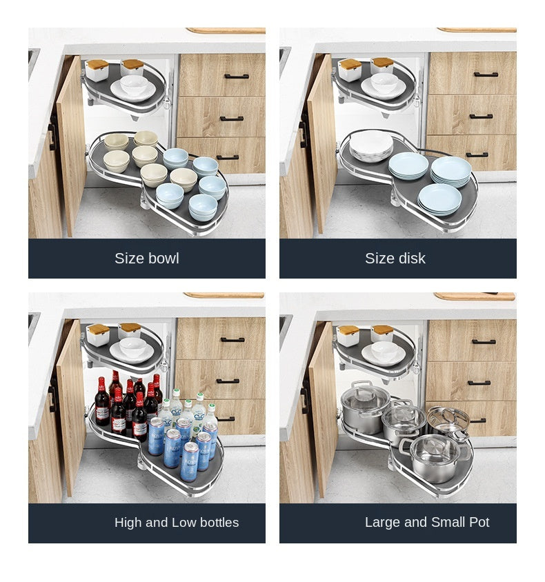 Stainless Steel Flying Corner Kitchen Cabinet - Image 3