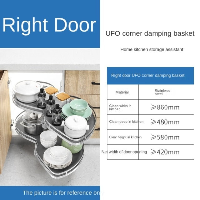 Stainless Steel Flying Corner Kitchen Cabinet - Image 10