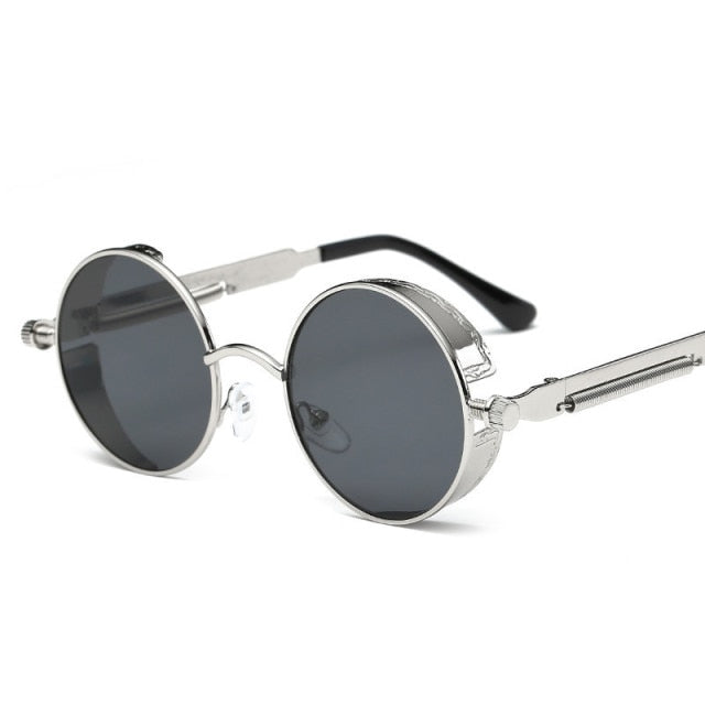 Creative Round Retro Round Metal Sunglasses - Image 17