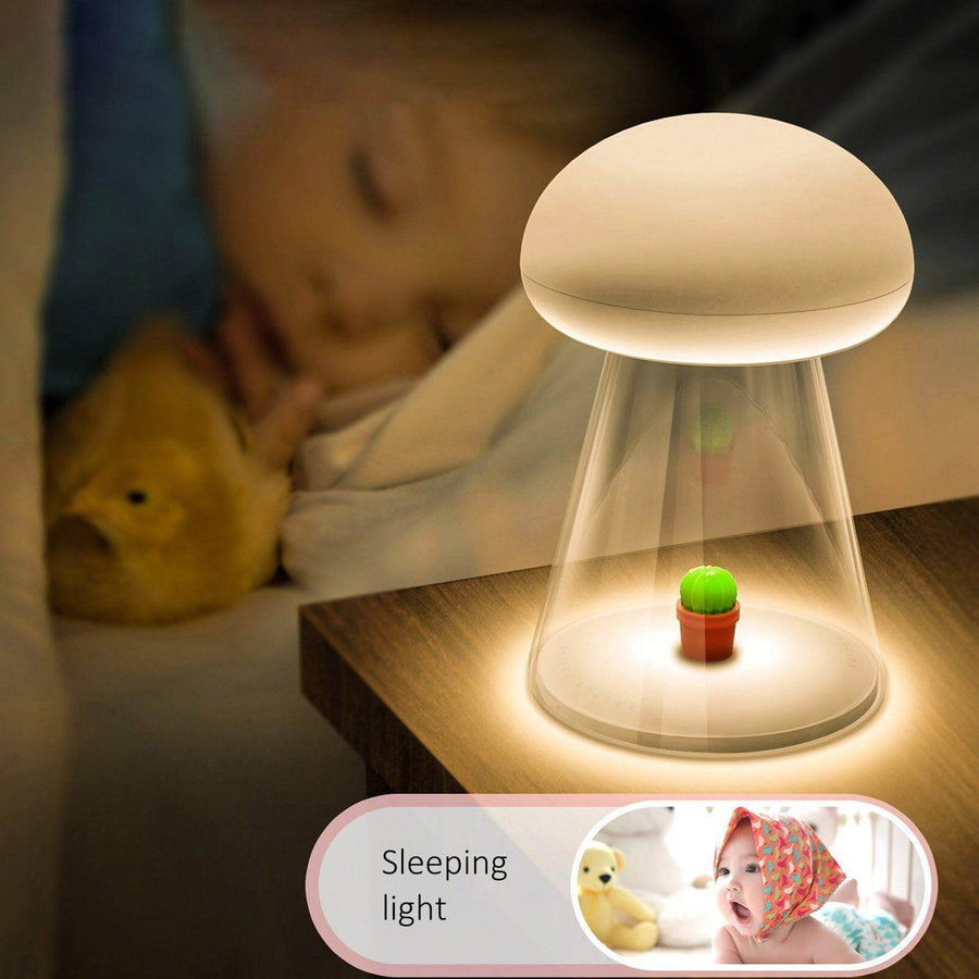 Rechargeable White Cactus USB Mushroom Night Lamp - Image 2