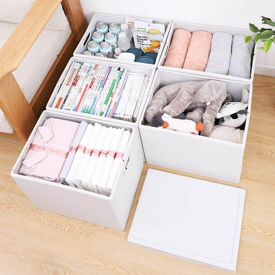Stackable Folding Home Clothes Storage Organizer Box - Image 4