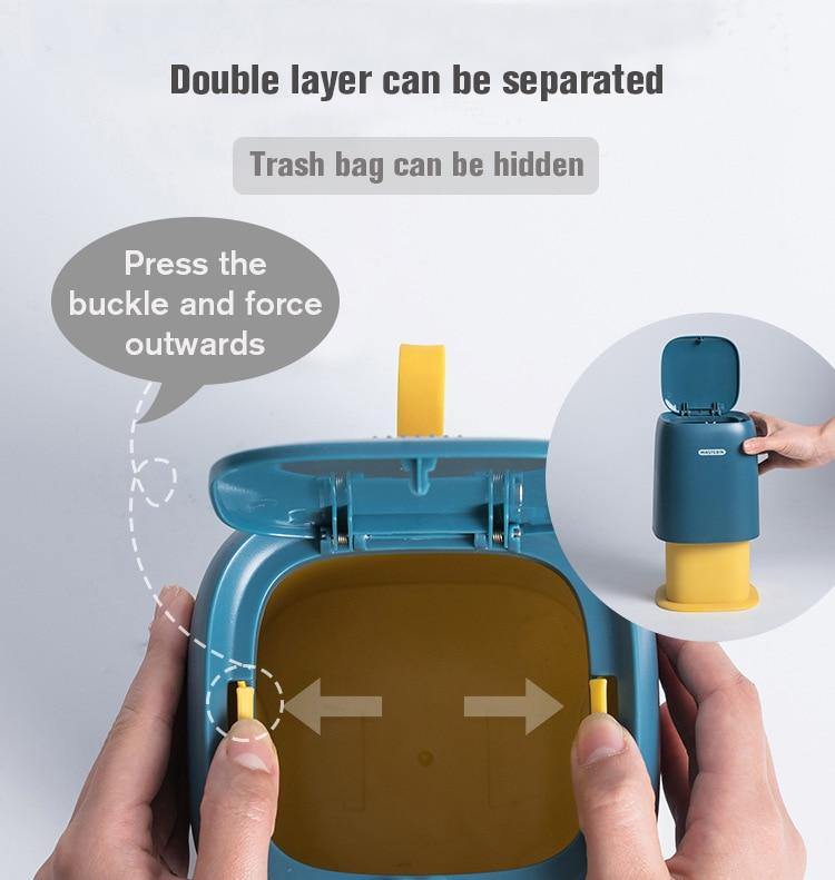 Mini Desktop Portable Trash Can - Image 6