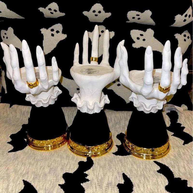 Halloween Resin Witch Hand Candle Holder - Image 3