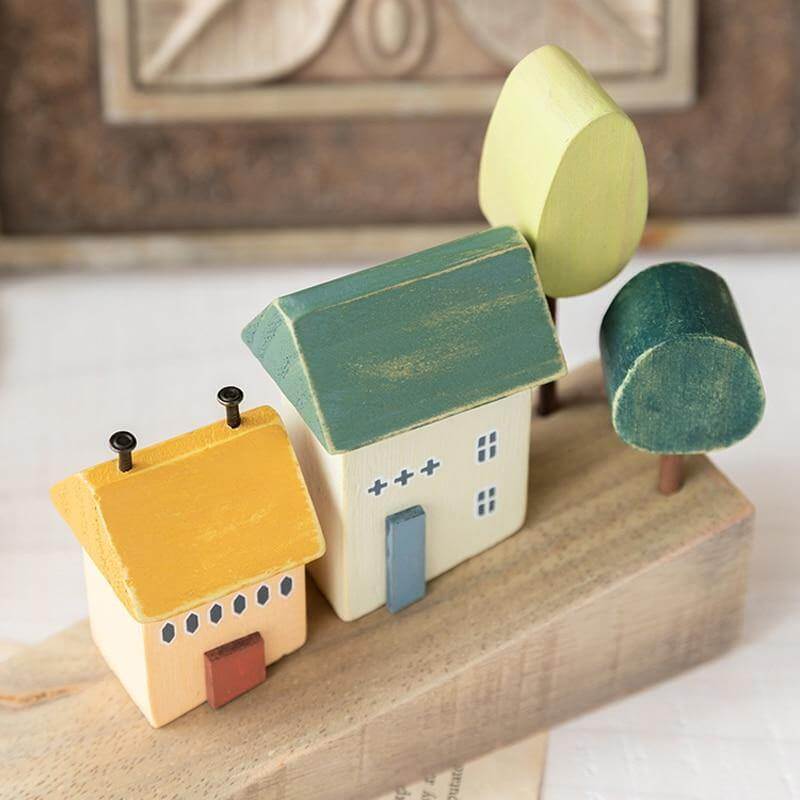Nordic Wooden Miniature Hilly Neighborhood Home Decor - Image 6