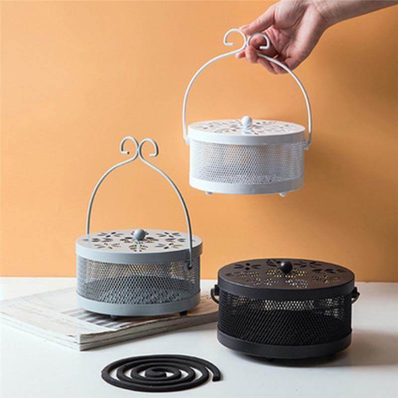Iron Metal Hollow Decorative Mosquito Incense Box - Image 2