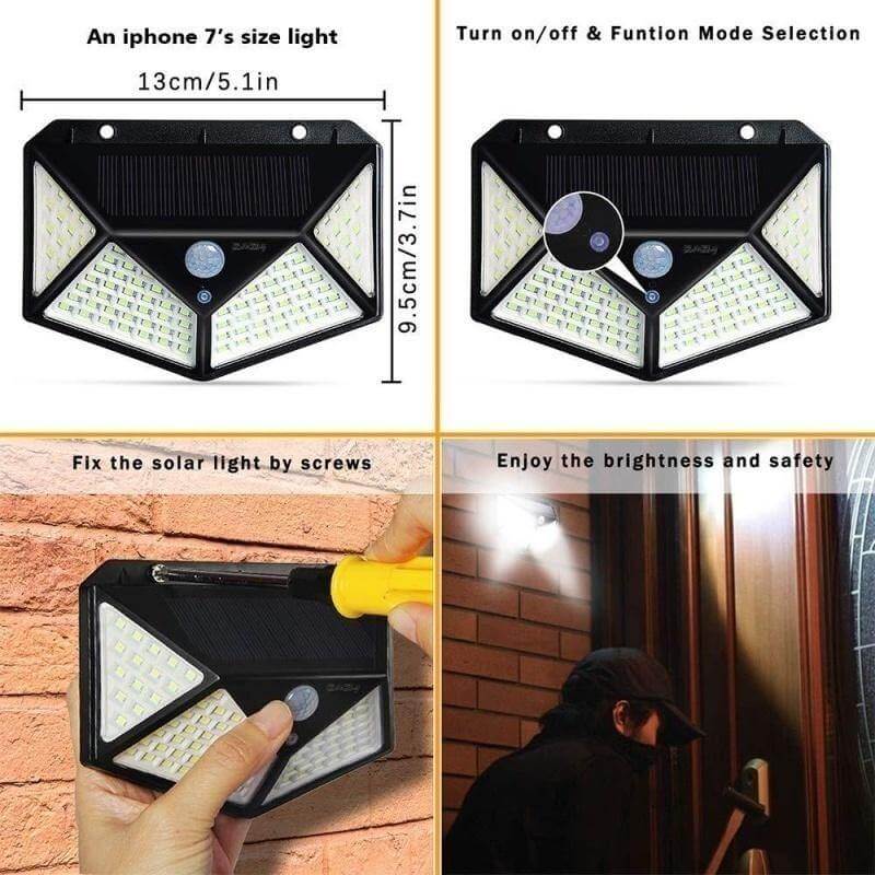 LED Outdoor Solar Light Wall Lamp - Image 3