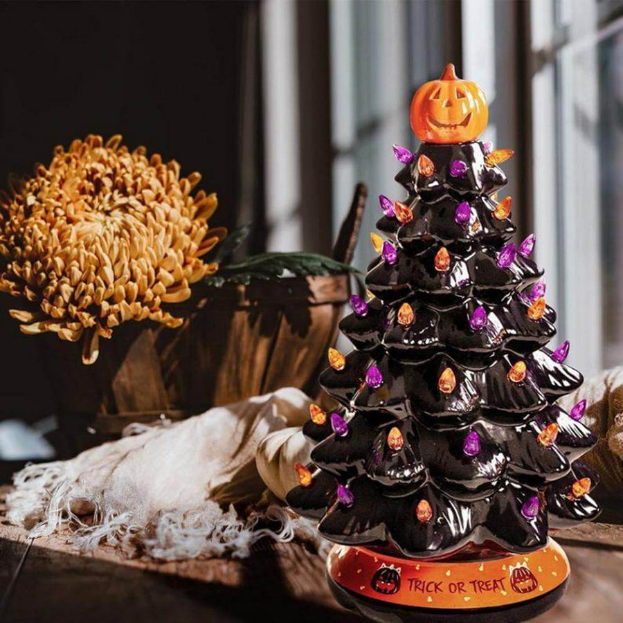 LED Light Halloween Pumpkin Ornament Tree - Image 2