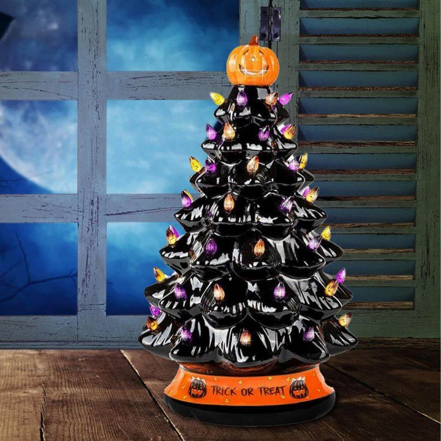 LED Light Halloween Pumpkin Ornament Tree - Image 5