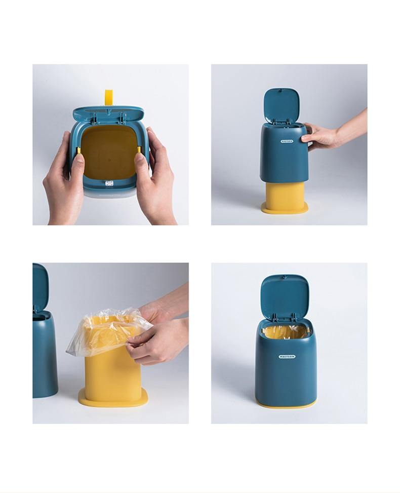 Mini Desktop Portable Trash Can - Image 8