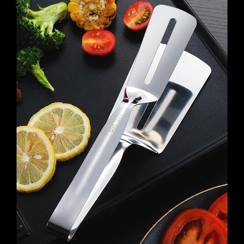 Stainless Steel Barbecue Easy Grab Tong - Image 1