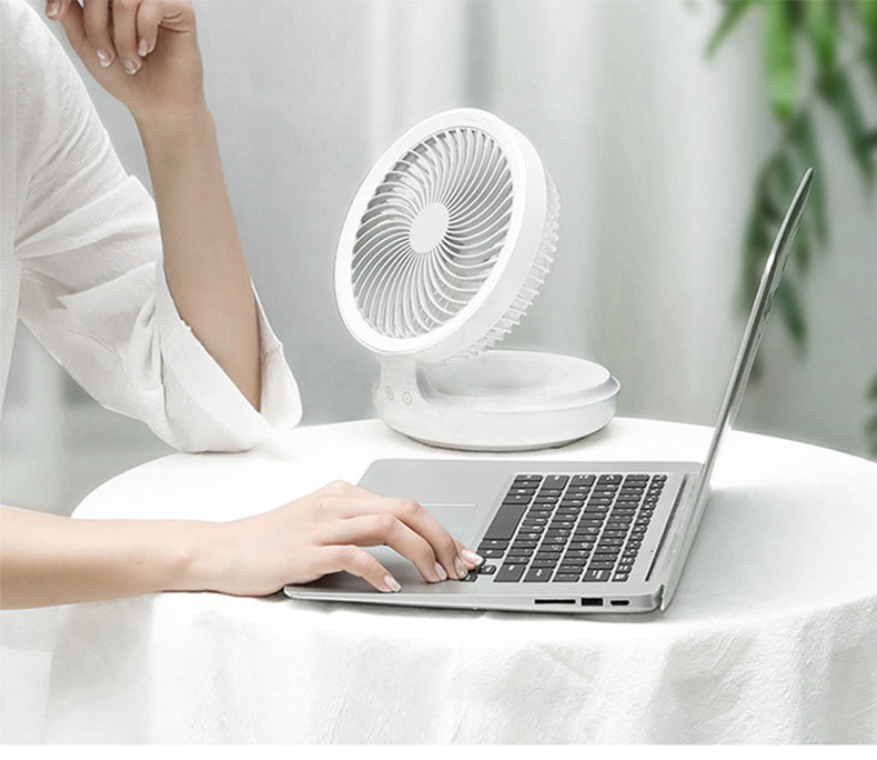 Portable Wireless Foldable Fan Night Lamp - Image 4