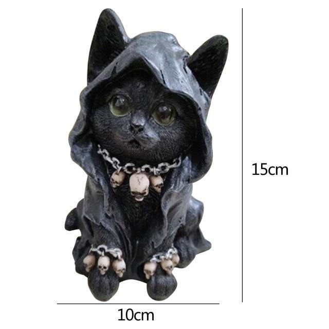 Resin Black Cat Statue Decor - Image 8