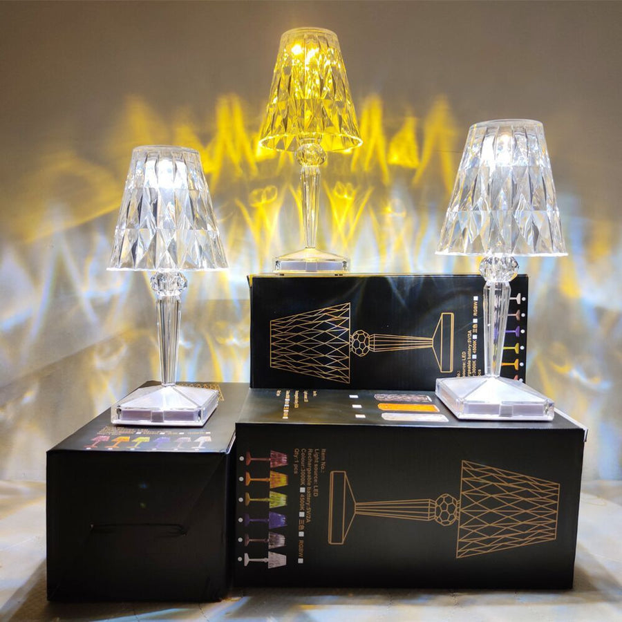 Diamond Acrylic Table Lamp - Image 1