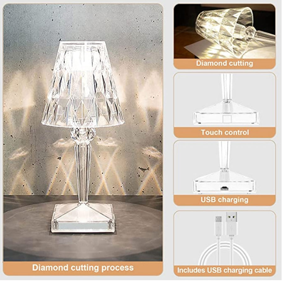 Diamond Acrylic Table Lamp - Image 3