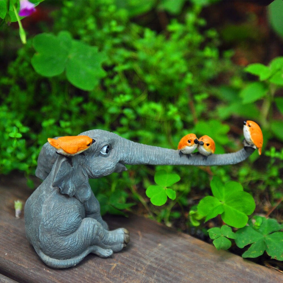 Lucky Elephant Fairy Garden Ornament - Image 1