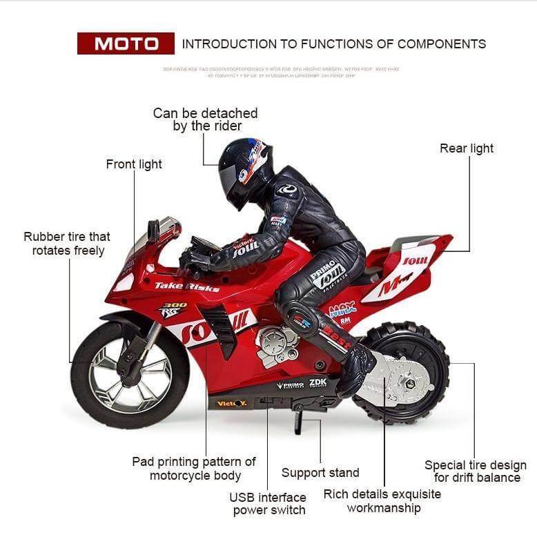 Self-Balancing Remote Control Motorcycle Toy - Image 7