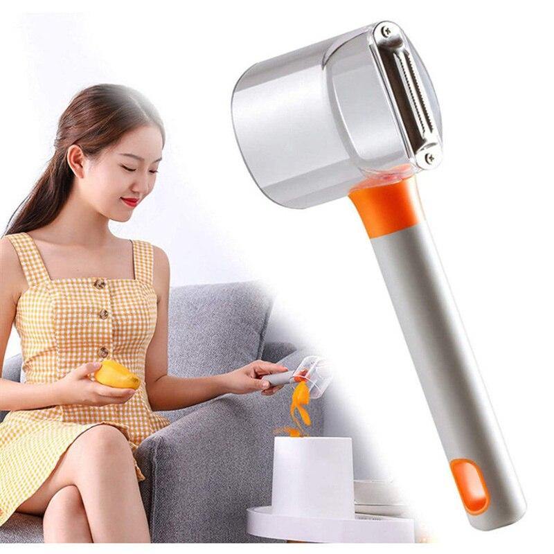 Vegetable Fruit Spill Free Storage Peeler - Image 5