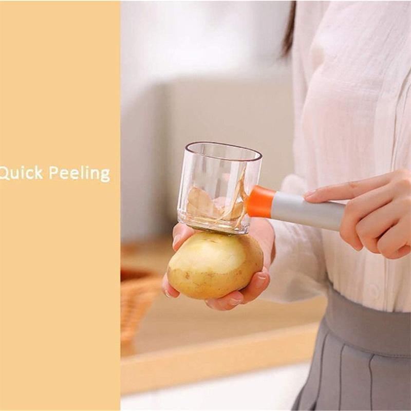 Vegetable Fruit Spill Free Storage Peeler - Image 2