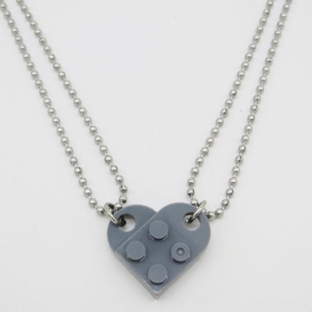 Couples Love Toy Brick Heart Keychain - Image 16
