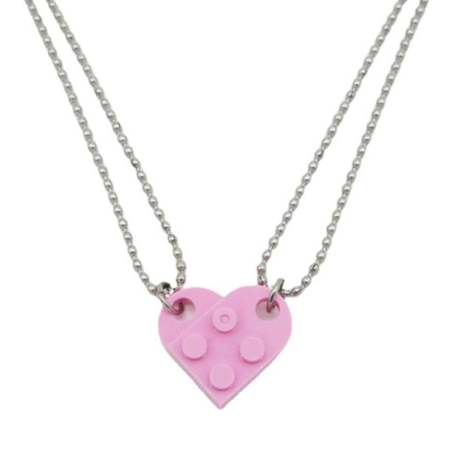Couples Love Toy Brick Heart Keychain - Image 24