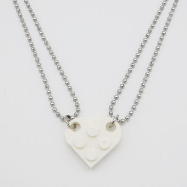 Couples Love Toy Brick Heart Keychain - Image 20