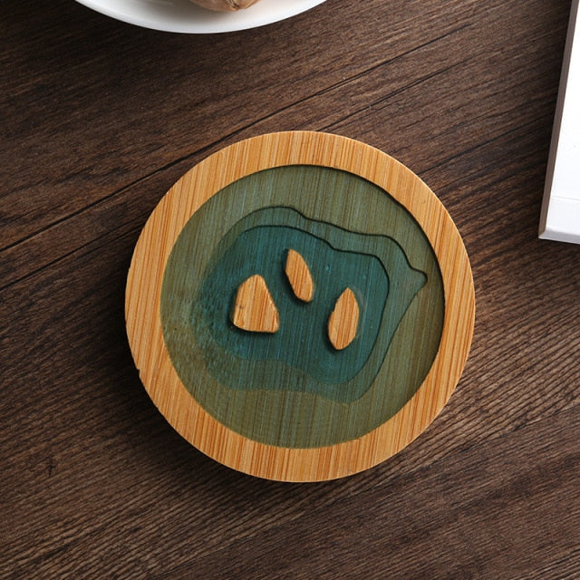 Water Art Insulated Bamboo Coasters - Image 8