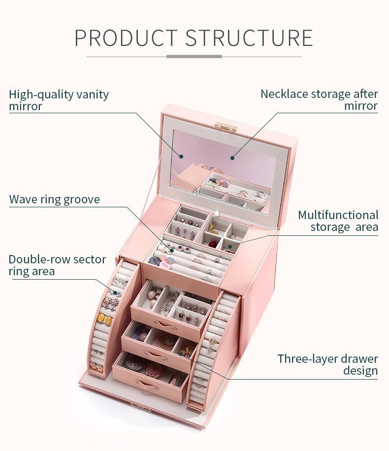 Luxury Large Jewelry Storage Drawer Box - Image 10